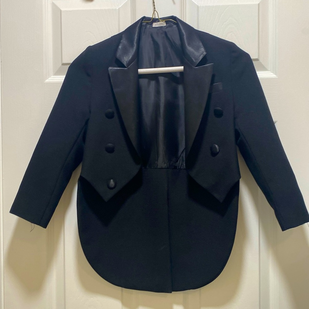Black Kids Tuxedo Blazer - Classic Formal Jacket